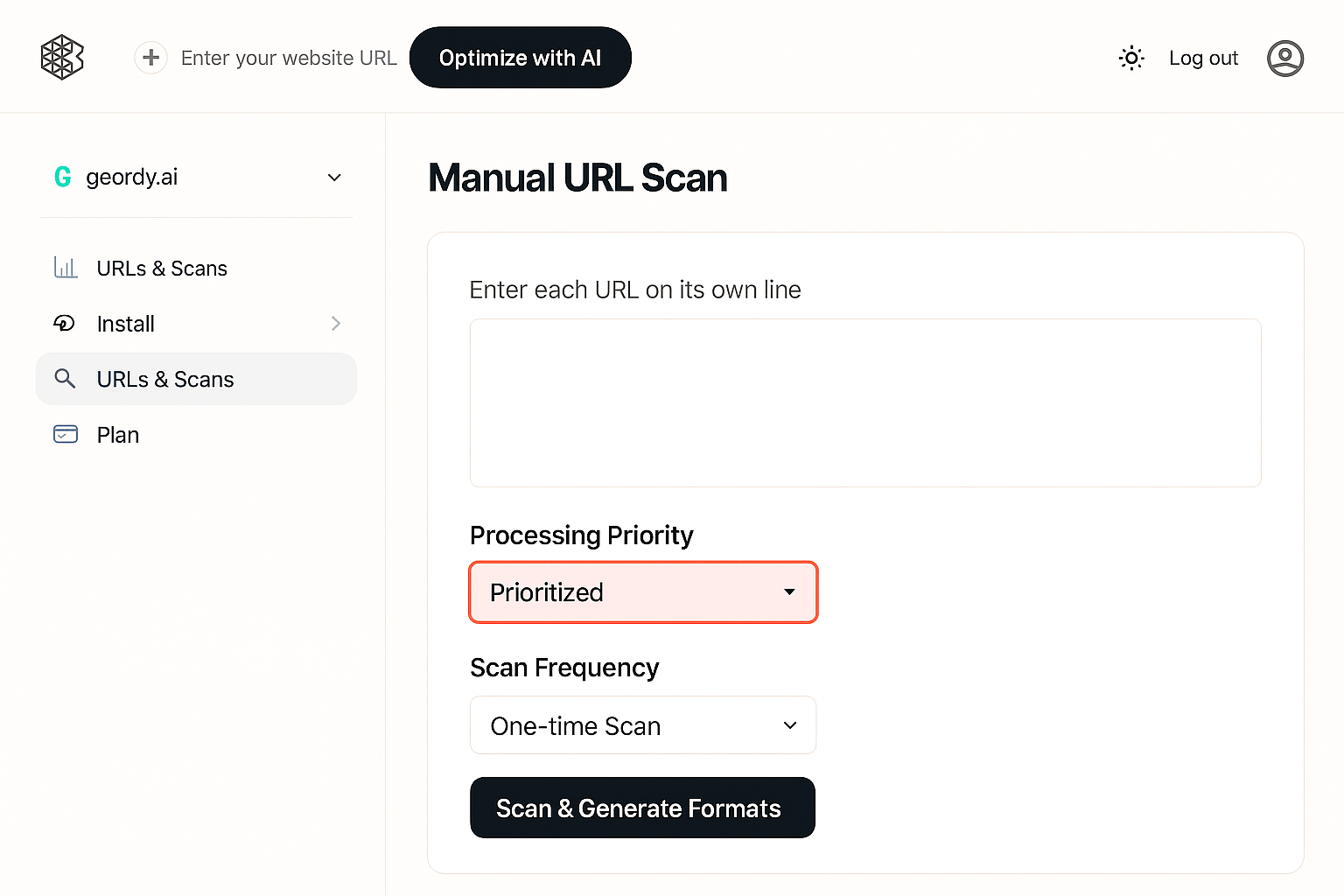 Priority dropdown menu showing Prioritized, Normal, and Excluded options